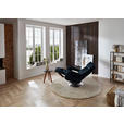 RELAXSESSEL in Leder Dunkelblau  - Edelstahlfarben/Dunkelblau, Design, Leder/Metall (78/112/85cm) - Cantus