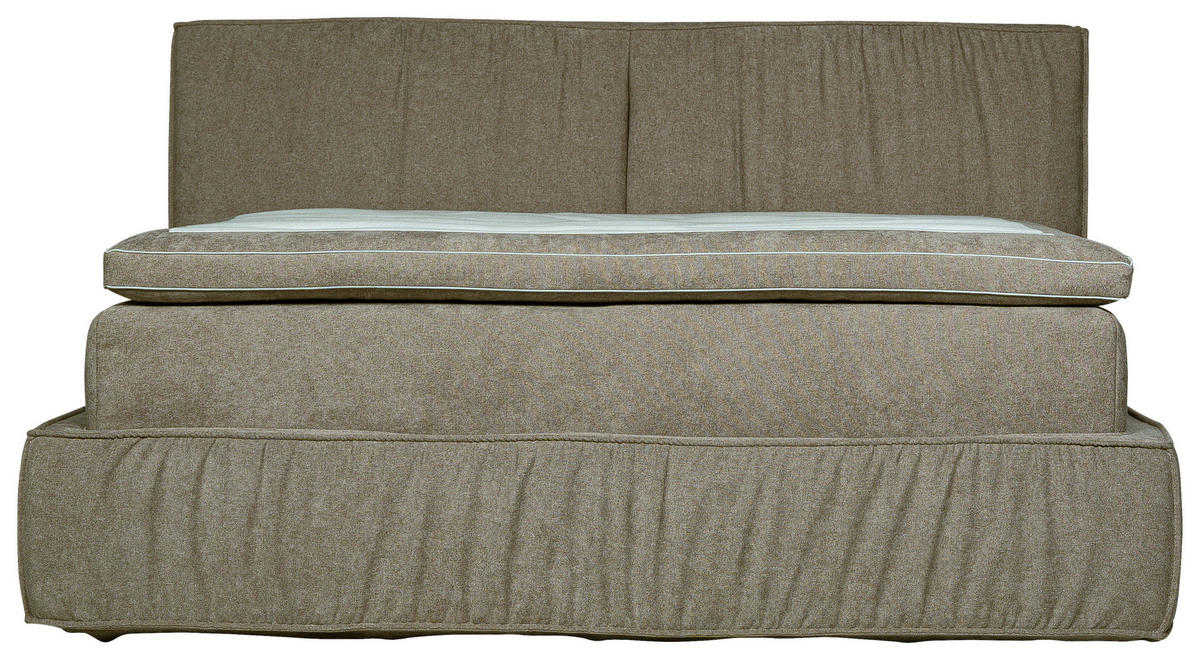 KONTINENTALSÄNG  i greige  - greige, Klassisk, metall/trä (180/200cm) - Best Price