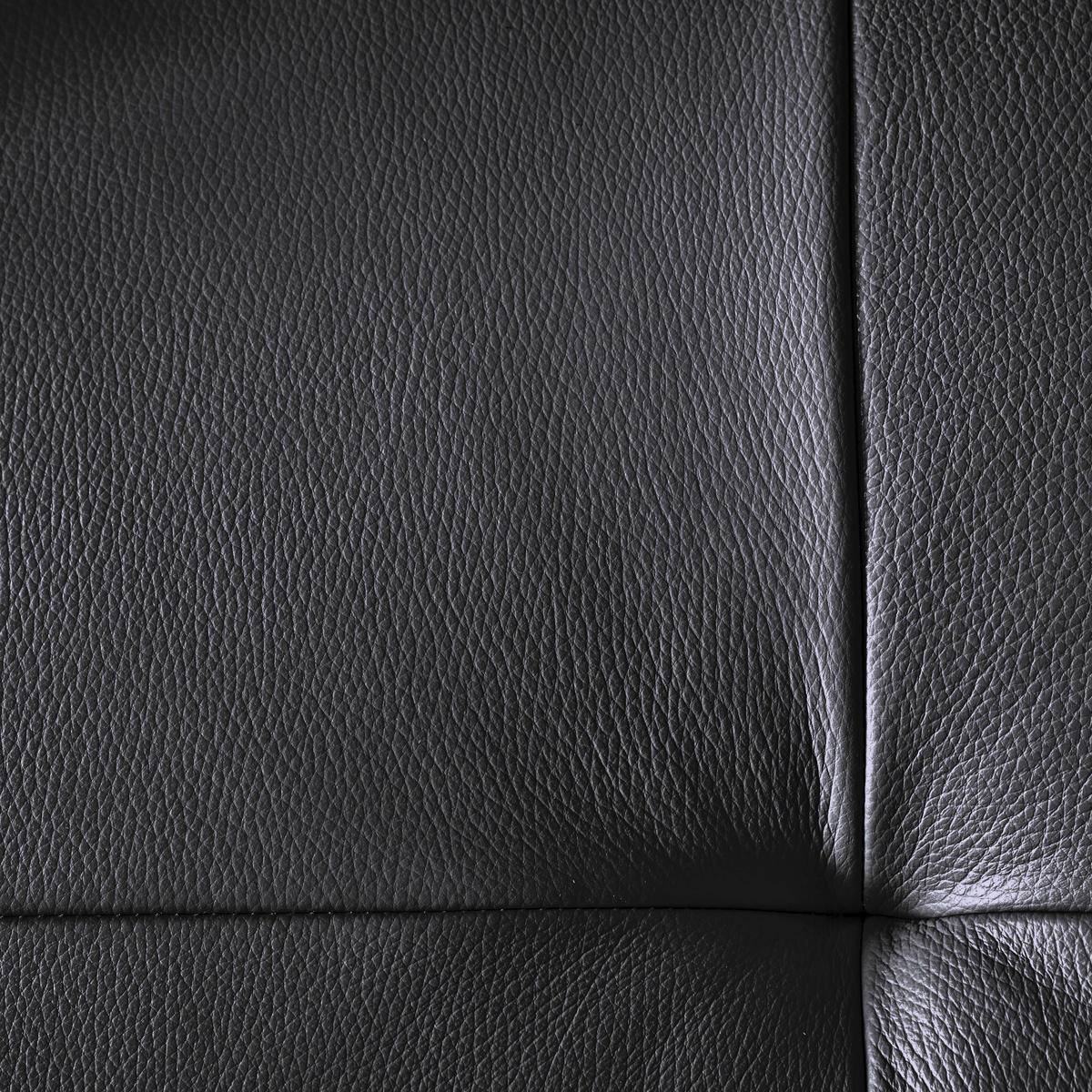 ECKSOFA inkl. Funktion Schwarz Echtleder  - Schwarz, Design, Leder/Metall (175/246cm) - Celina Home