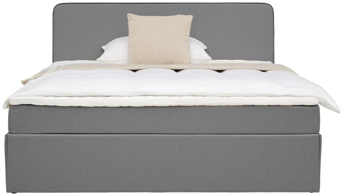 BOXBETT 160/200 cm  in Hellgrau  - Hellgrau, KONVENTIONELL, Holz (160/200cm) - P & B