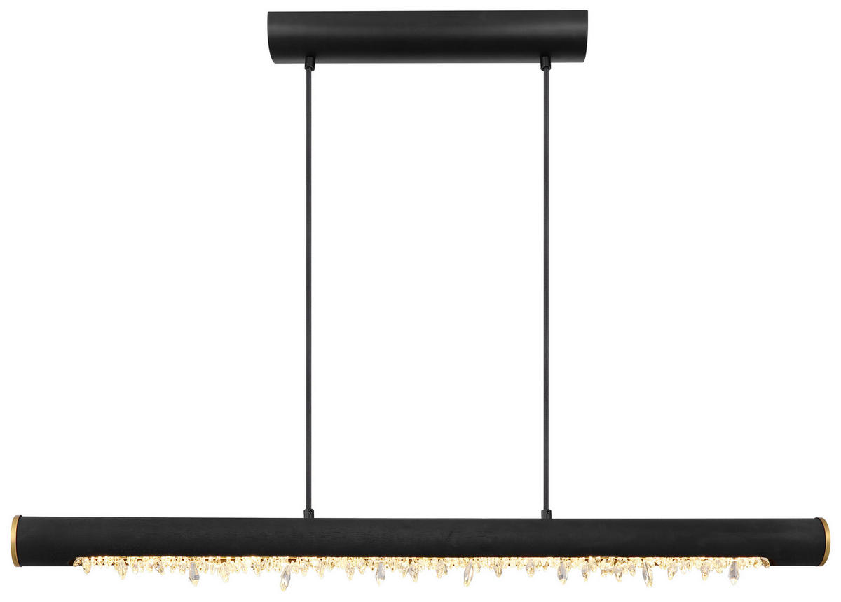 HÄNGELEUCHTE 100/8/150 cm   - Klar/Schwarz, Basics, Holz/Kunststoff (100/8/150cm) - Globo