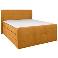 BOXSPRINGBETT 140/200 cm  in Gelb  - Gelb/Schwarz, KONVENTIONELL, Kunststoff/Textil (140/200cm) - Boxxx