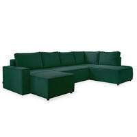 Colțar Extensibil, textil, verde închis - verde închis/negru, Design, plastic/textil (156/322/194cm) - MID.YOU