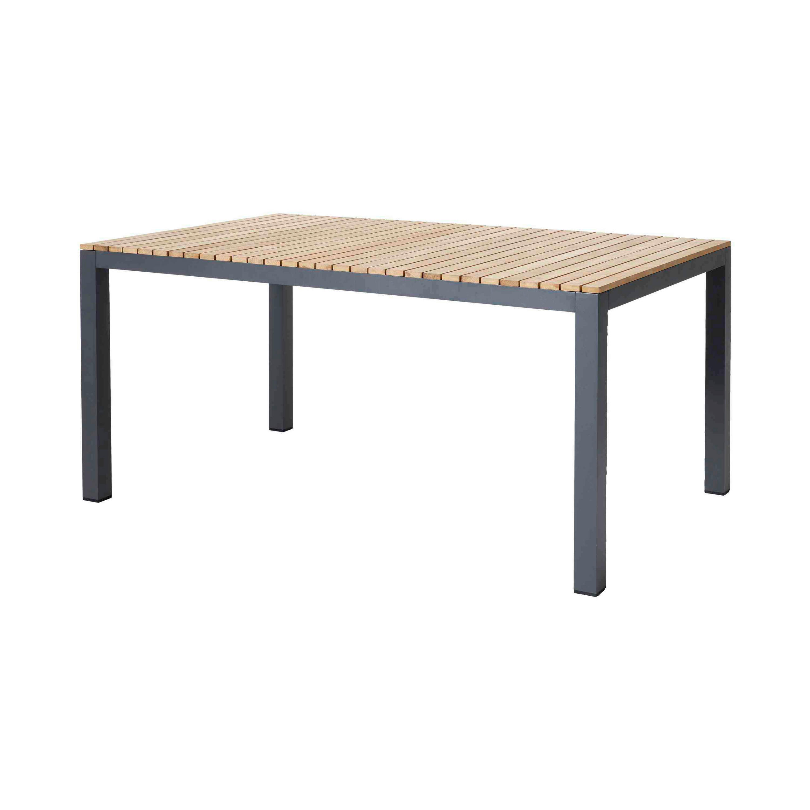 GARTENTISCH 167,5/100/74 cm Holz rechteckig  - Anthrazit/Teakfarben, KONVENTIONELL, Holz/Metall (167,5/100/74cm) - Gardenson