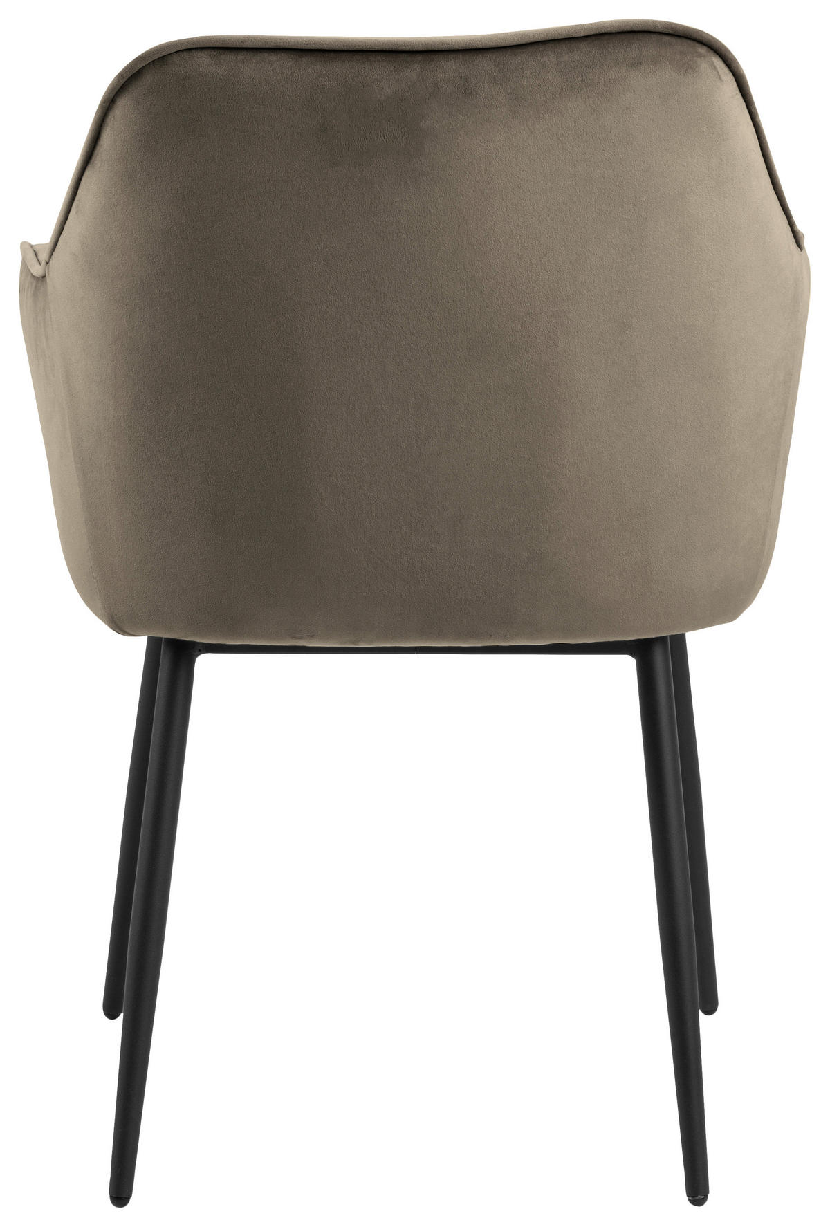 ARMLEHNSTUHL  in Samt  - Beige/Schwarz, Design, Textil/Metall (58/83/55cm) - MID.YOU