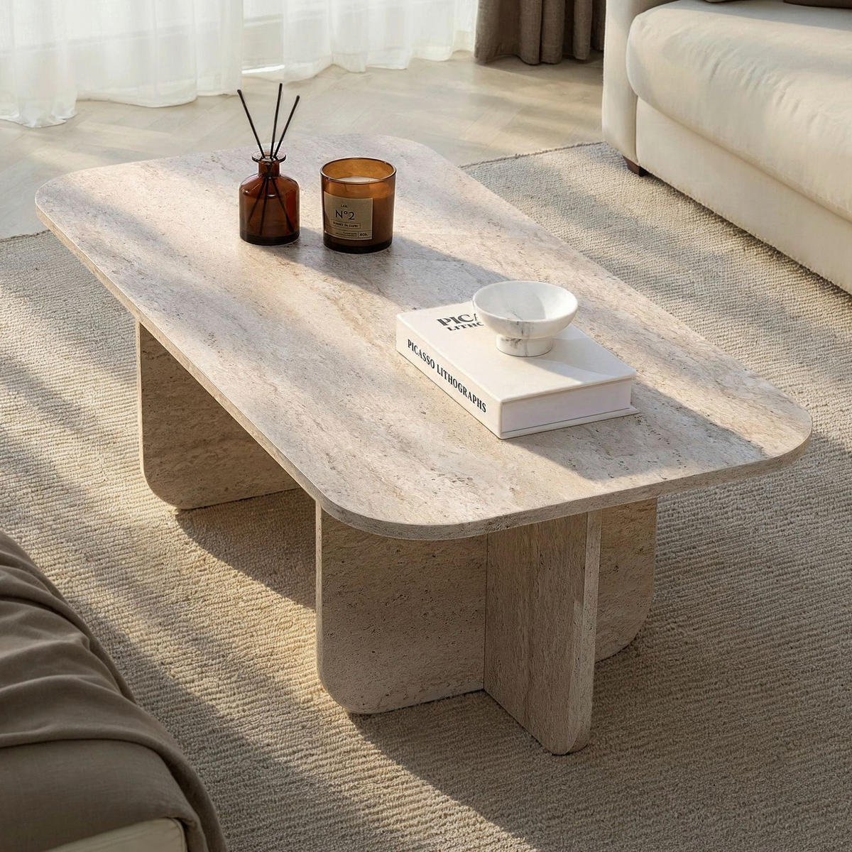 COUCHTISCH Creme  - Creme, Design, Holzwerkstoff (120/41/60cm) - MID.YOU