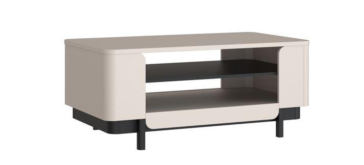 KLUBSKA MIZA, 115/49,4/65,4 cm črna, peščene barve - črna/peščene barve, Design, leseni material (115/49,4/65,4cm) - Hom`in