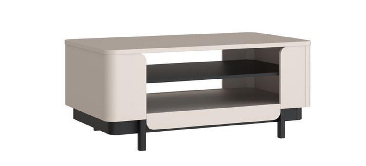 MĂSUȚĂ DE CAFEA - nisipiu/negru, Design, material pe bază de lemn (115/49,4/65,4cm) - Hom`in