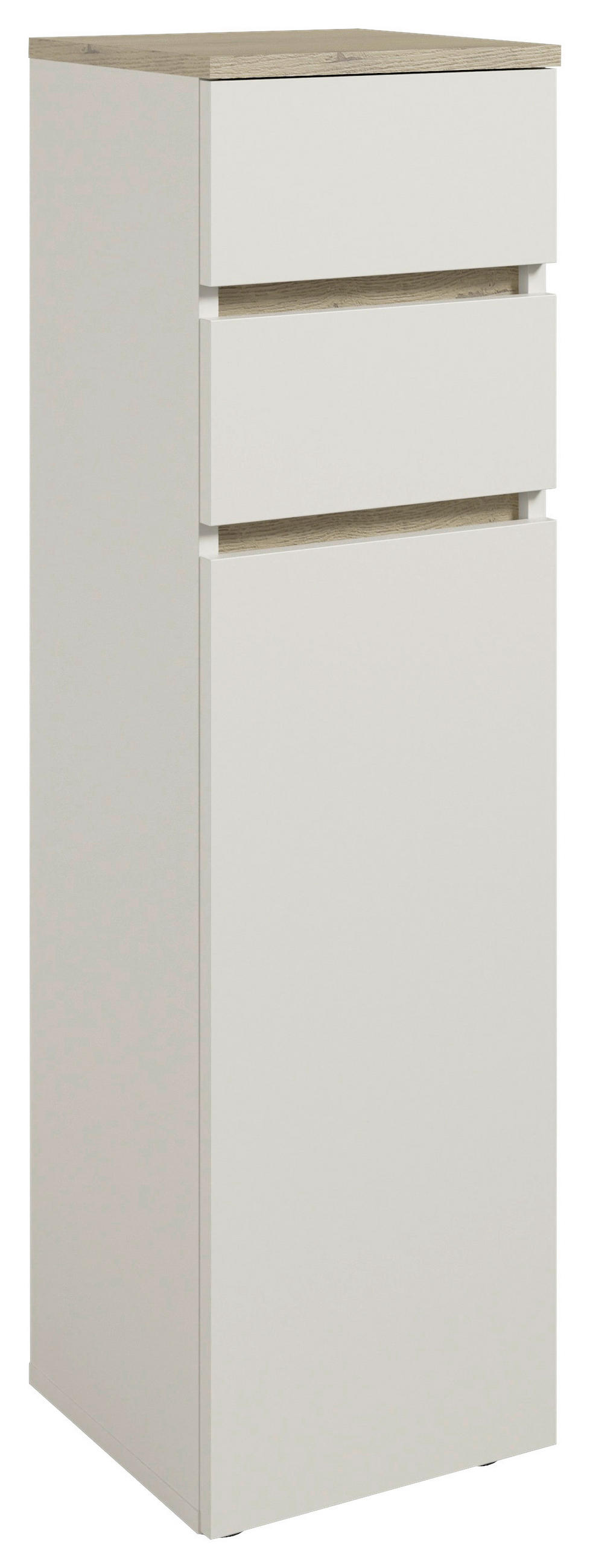 MIDISCHRANK 30/108/30 cm  - Kaschmir/Eichefarben, Design, Holzwerkstoff/Kunststoff (30/108/30cm) - home24