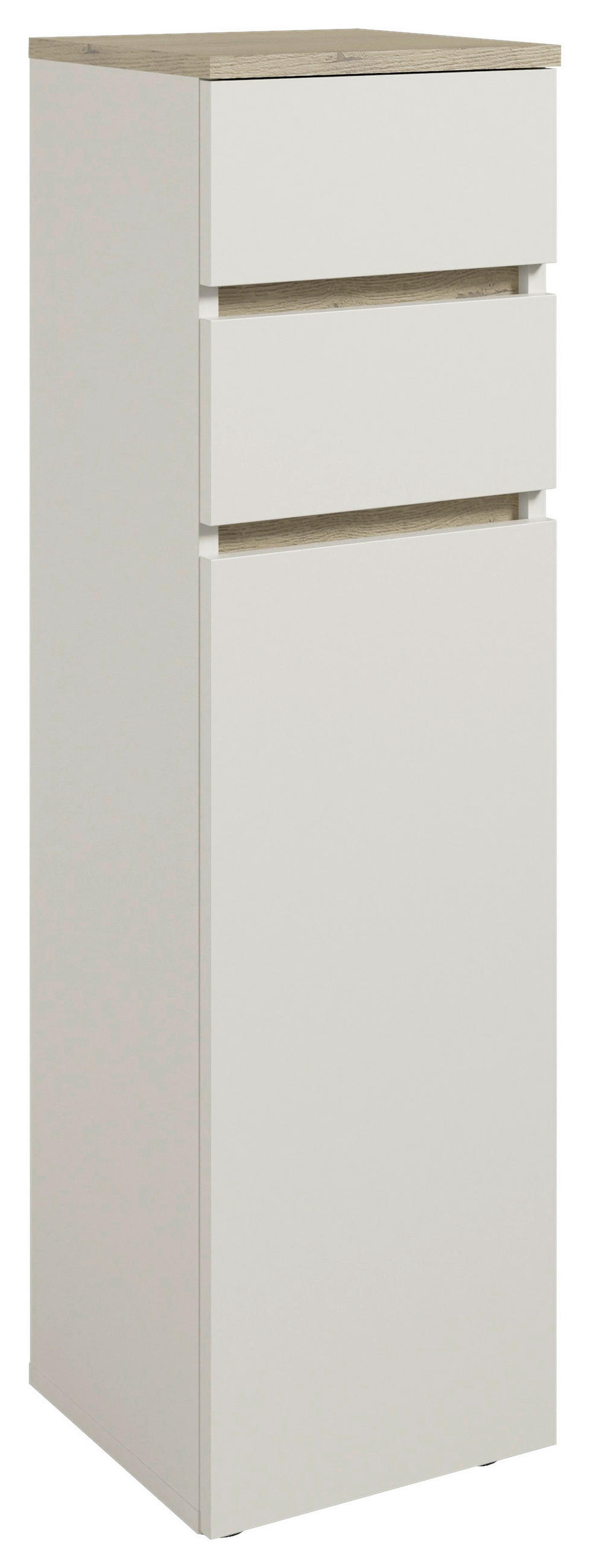 MIDISCHRANK 30/108/30 cm  - Kaschmir/Eichefarben, Design, Holzwerkstoff/Kunststoff (30/108/30cm) - home24