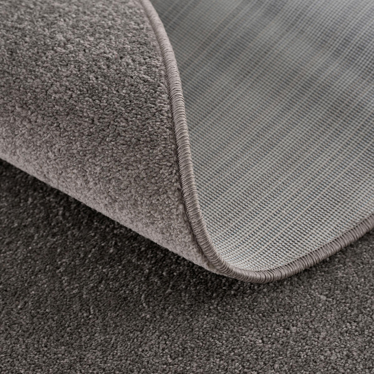 WEBTEPPICH 120 cm Uni Grau  - Grau, LIFESTYLE, Kunststoff/Textil (120cm)