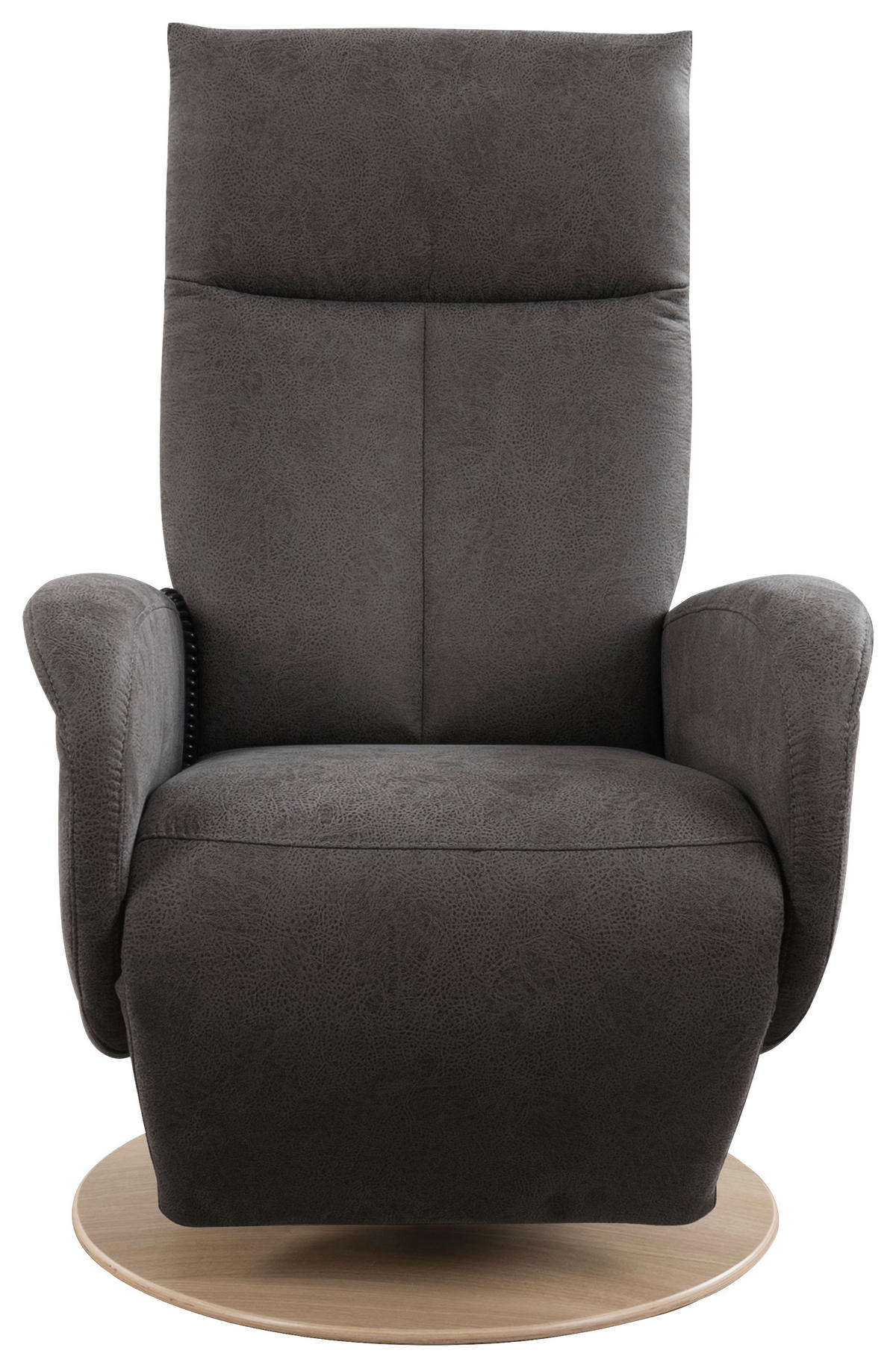 DREHSTUHL  in Mikrofaser Anthrazit  - Eiche Bianco/Anthrazit, Konventionell, Holz/Textil (75/112/82cm) - Sit & More