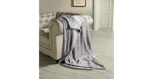 Kuscheldecke Milo - Silberfarben, ROMANTIK / LANDHAUS, Textil (180/220cm) - James Wood