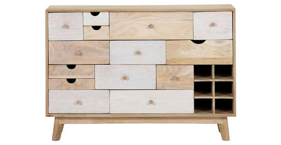 KOMMODE Kata  in 115/80/42 cm  - Naturfarben/Weiß, Design, Holz (115/80/42cm) - Landscape