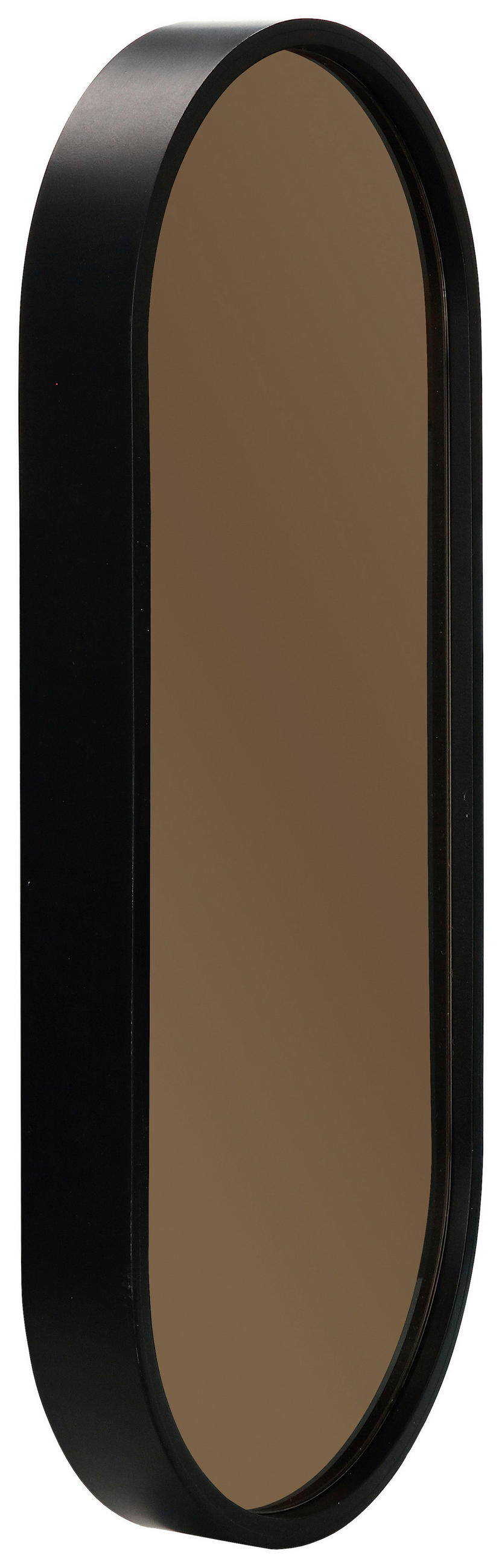 WANDSPIEGEL 70/30/6 cm    in oval  - Klar/Schwarz, Design, Glas/Holzwerkstoff (70/30/6cm) - MID.YOU