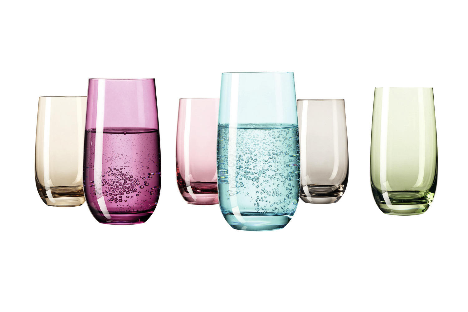 GLÄSERSET Sora 6-teilig  - Multicolor, Basics, Glas (23,4/14/15,6cm) - Leonardo
