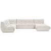 WOHNLANDSCHAFT in Cord Weiss  - Weiss, Trend, Textil (210/390/185cm) - Livetastic