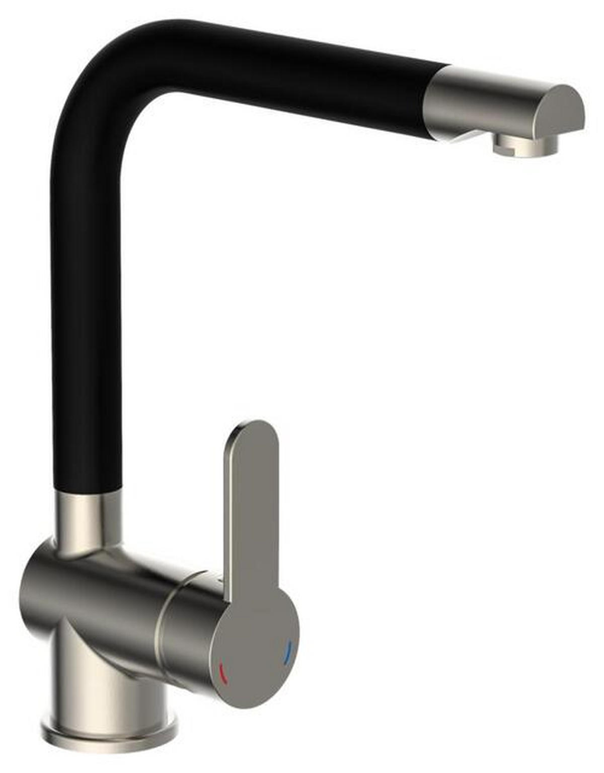 KÜCHENARMATUR - Edelstahlfarben/Schwarz, Basics, Metall (26/30/5,5cm) - Xora