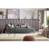RÉCAMIERE in Flachgewebe Grau  - Schwarz/Grau, Design, Textil/Metall (227/89/101cm) - Dieter Knoll