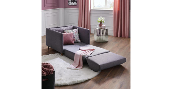 SCHLAFSESSEL in Textil Hellgrau - Hellgrau/Naturfarben, KONVENTIONELL, Kunststoff/Textil (89/79/94cm) - Cantus