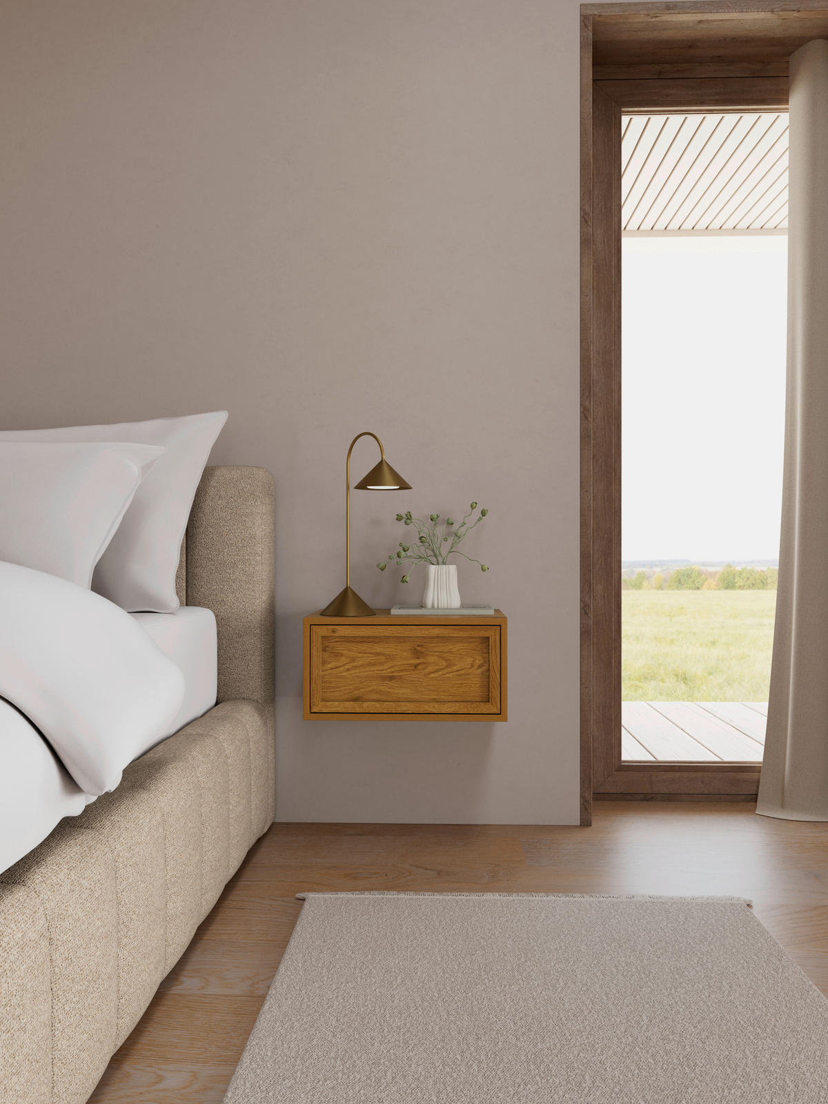 NACHTSCHRANK 46/23/30 cm  - Wildeiche, MODERN, Holzwerkstoff (46/23/30cm) - VanDerken