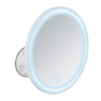 SCHMINKSPIEGEL 18,5/18,5/10,5 cm  - Weiß, Basics, Glas/Kunststoff (18,5/18,5/10,5cm) - Wenko