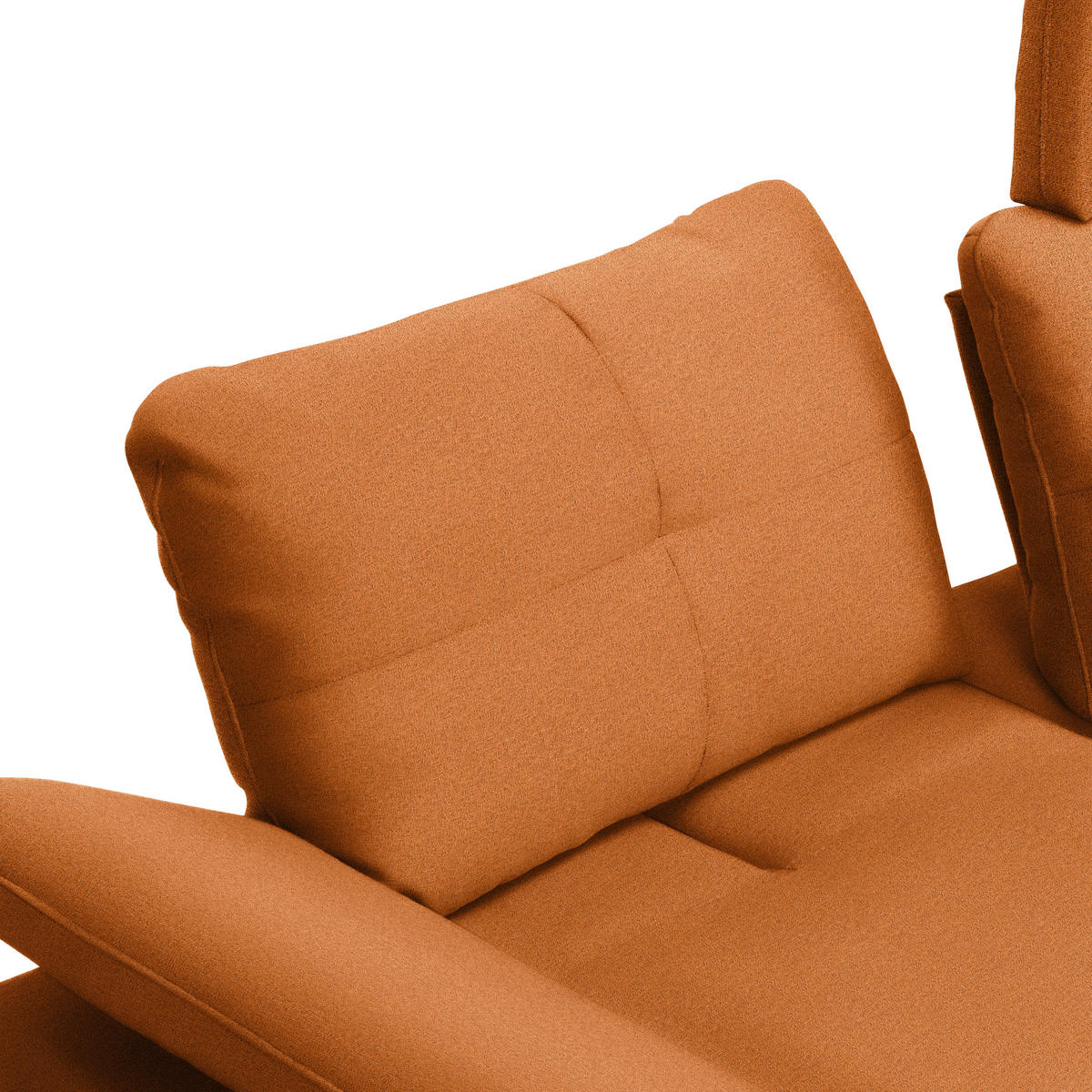 ECKSOFA in Webstoff Orange  - Schwarz/Orange, Design, Textil/Metall (301/179cm) - Chilliano