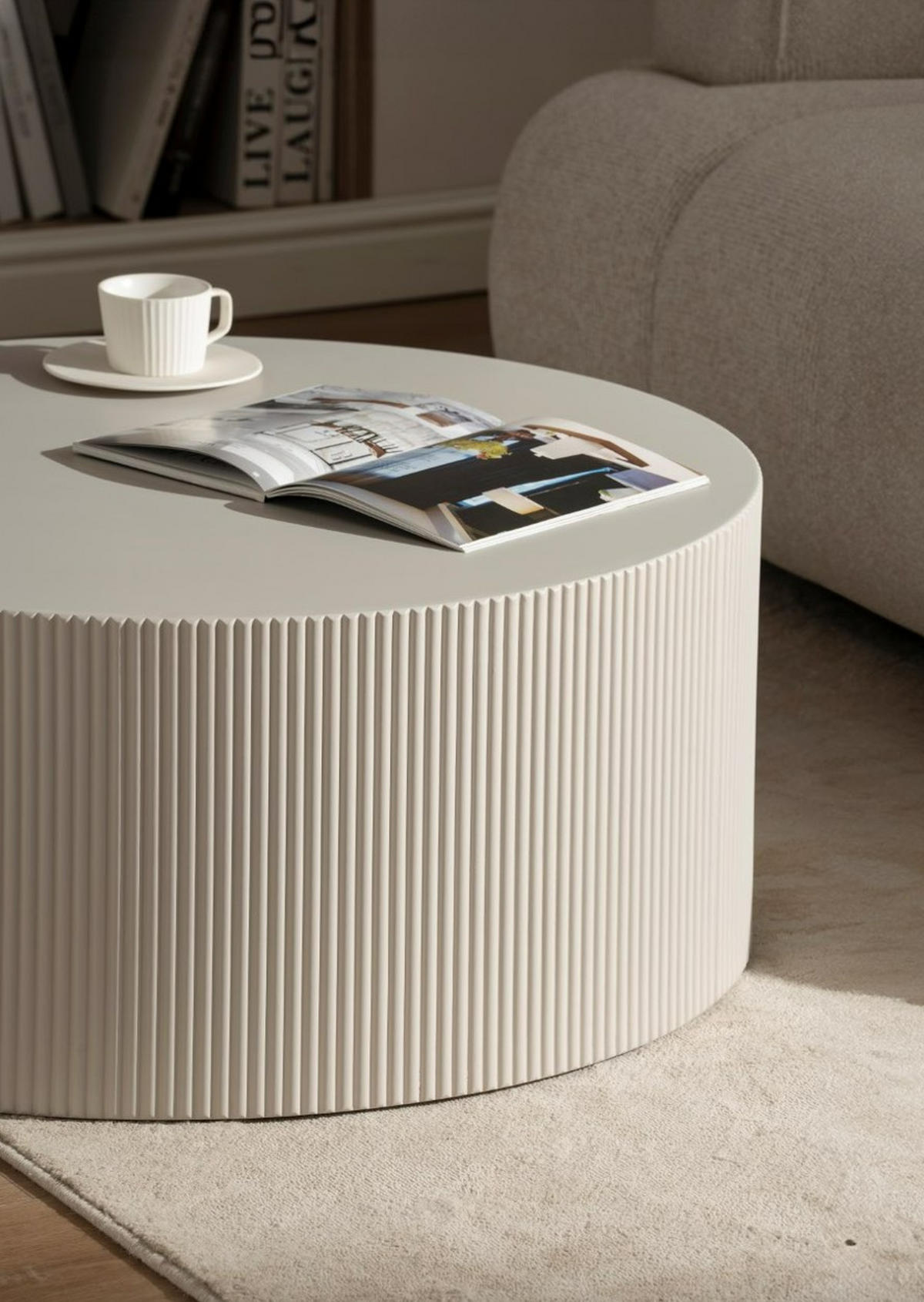 COUCHTISCH 80/80/35 cm rund Kaschmir  - Kaschmir, Design, Holzwerkstoff (80/80/35cm) - MID.YOU