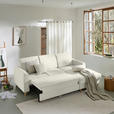 ECKSOFA Creme Flachgewebe  inkl. Bettkasten, Schlaffunktion, Rücken echt, Kopfstütze, Liegefläche im Originalstoff  - Buchefarben/Creme, KONVENTIONELL, Holz/Textil (241/166cm) - Carryhome
