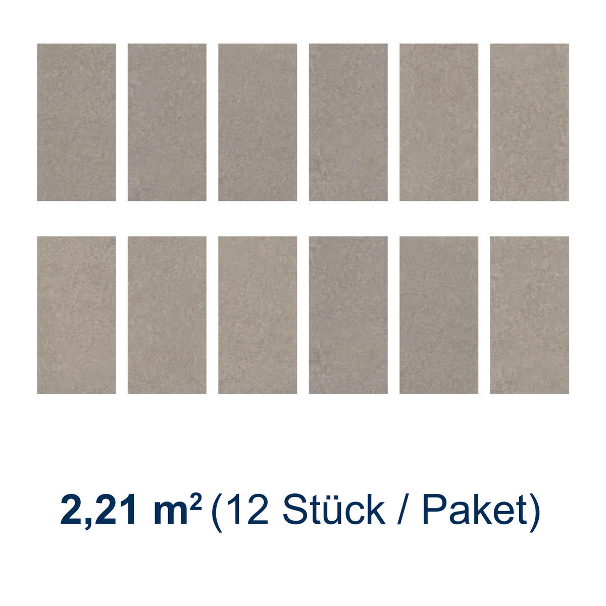 DESIGNBODEN Stone 4.2  per  m² - Greige, Basics, Kunststoff (60.5/30.48/0.42cm)