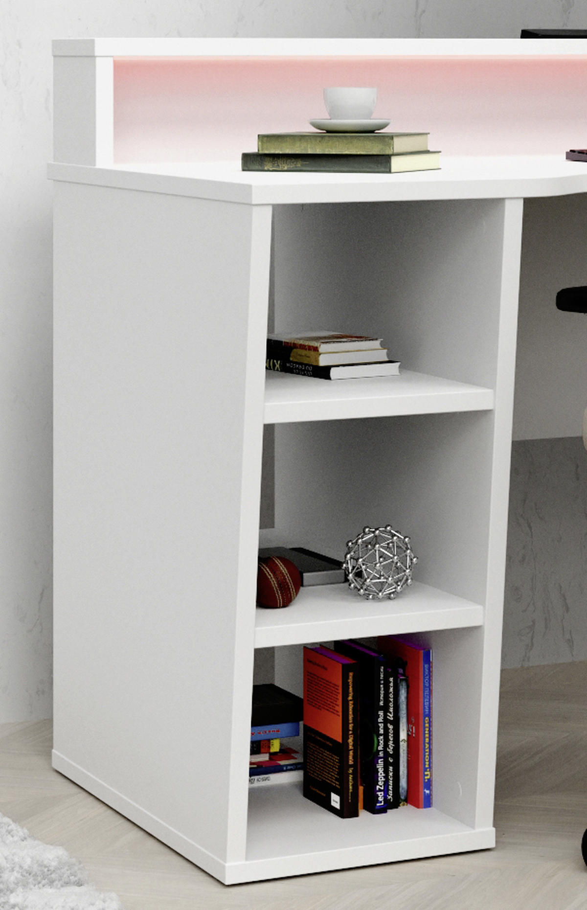 COMPUTERTISCH Weiß  - Weiß, MODERN, Holzwerkstoff/Kunststoff (160/72/91cm) - MID.YOU
