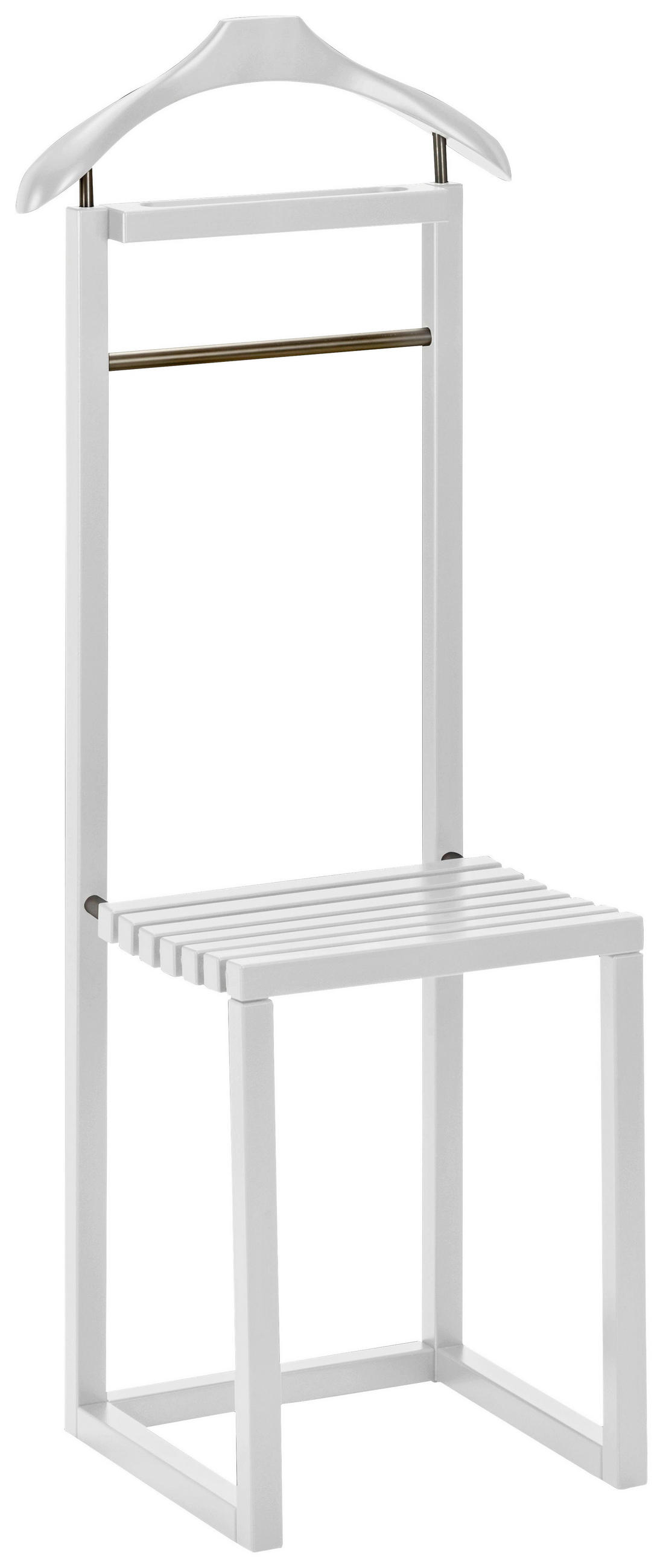 HERRENDIENER Weiß  - Weiß, KONVENTIONELL, Holz/Metall (45/115/34cm)