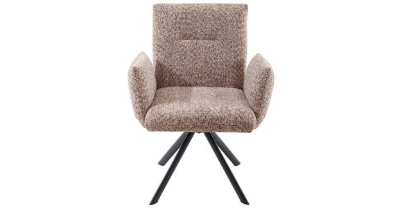 ARMLEHNSTUHL  Sitzfläche 360° drehbar, inklusive Armlehnen Webstoff  - Pink/Multicolor, Design, Textil/Metall (68/88/66cm) - Hom`in