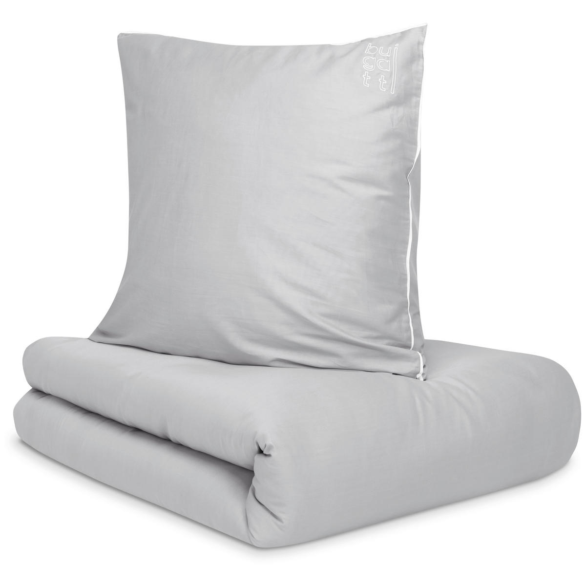 BETTWÄSCHE Makosatin 155/220 cm  - Silberfarben, Basics, Textil (155/220cm) - Bugatti