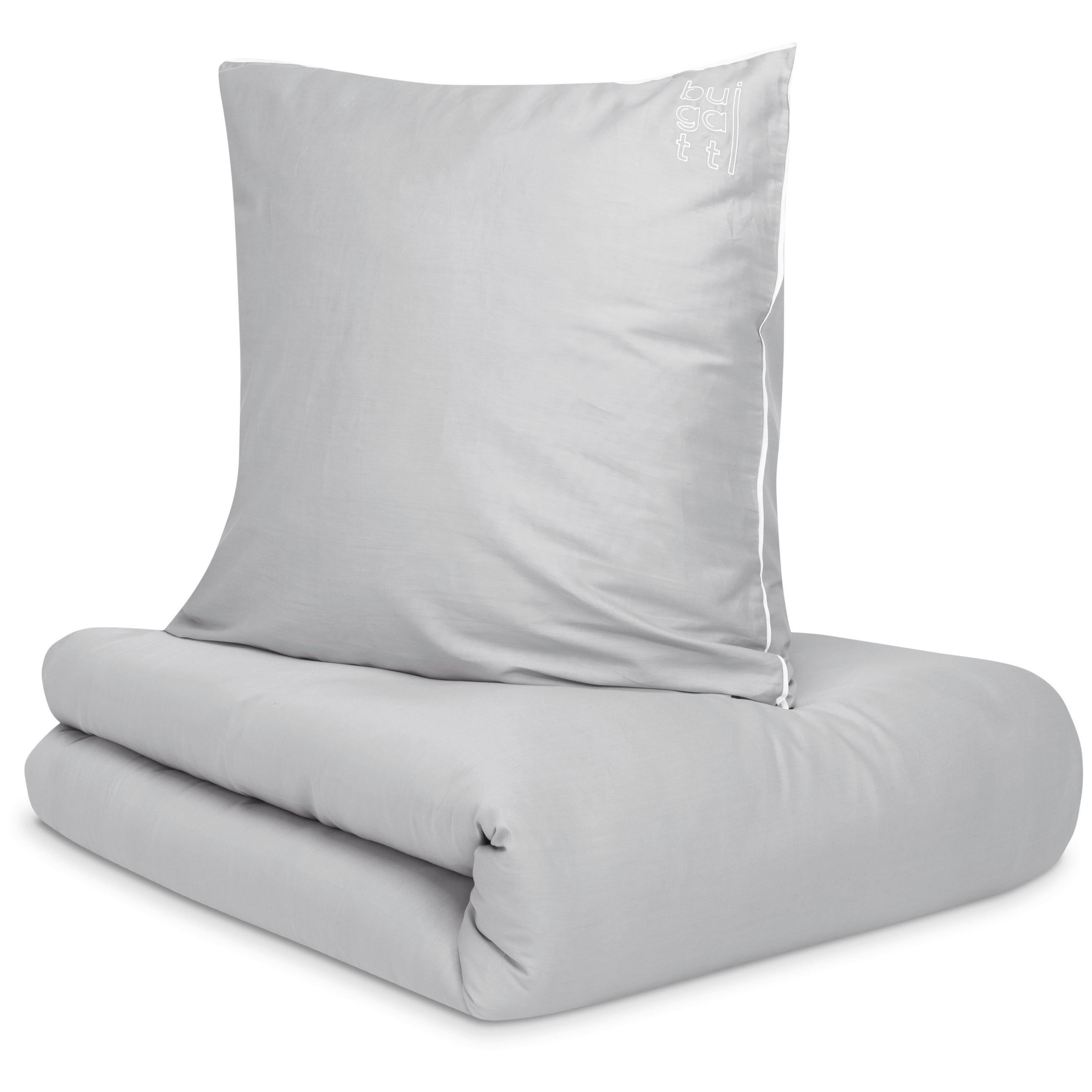 Thumbnail - Bugatti Bettwäsche, Silber, Textil, Uni, 155x220 cm, Oeko-Tex® Standard 100, Oeko-Tex® Made IN Green, atmungsaktiv, saug...