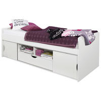 POSTEĽ S ÚLOŽNÝM PRIESTOROM, 90/200 cm biela - biela, Modern, kompozitné drevo (90/200cm) - MID.YOU