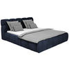 POLSTERBETT 180/200 cm  in Dunkelblau  - Schwarz/Dunkelblau, Design, Kunststoff/Textil (180/200cm) - Esposa