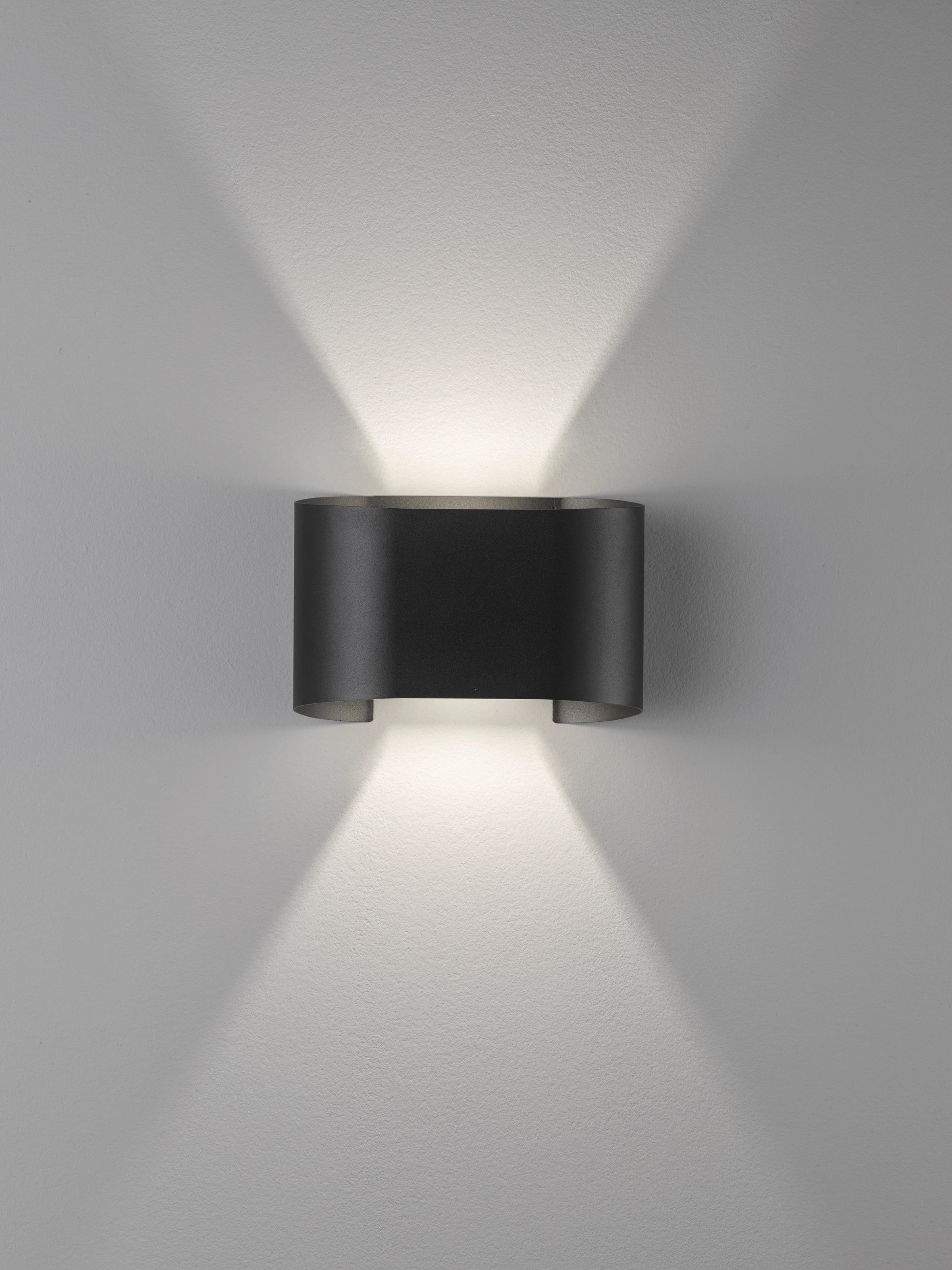 LED-WANDLEUCHTE Wall 18/12 cm   - Schwarz, Design, Metall (18/12cm) - Fischer & Honsel