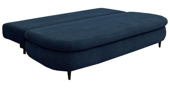 SCHLAFSOFA in Webstoff, Plüsch Dunkelblau  - Schwarz/Dunkelblau, Design, Textil (213/89/105cm) - Novel