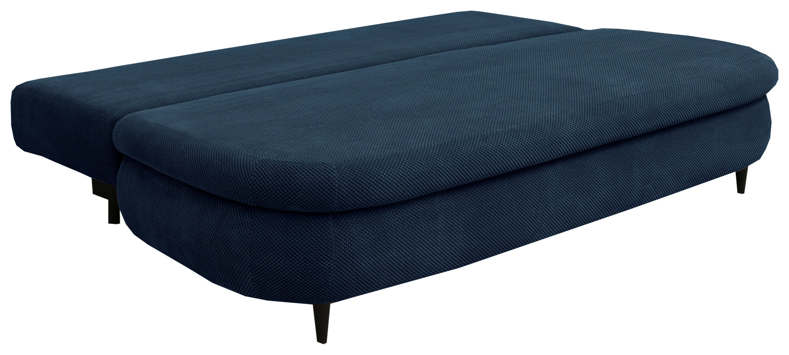 SCHLAFSOFA in Webstoff, Plüsch Dunkelblau  - Schwarz/Dunkelblau, Design, Textil (213/89/105cm) - Novel