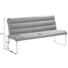 SITZBANK 180/94,5/70 cm in Edelstahlfarben, Dunkelbraun - Edelstahlfarben/Dunkelbraun, Design, Textil/Metall (180/94,5/70cm) - Cantus SITZBANK 180/94,5/70 cm in Edelstahlfarben, Dunkelbraun - Edelstahlfarben/Dunkelbraun, Design, Textil/Metall (180/94,5/70cm) - Cantus