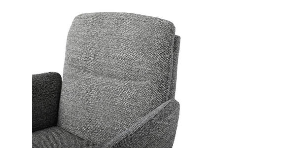 BARHOCKER Webstoff Grau Eisen Sitzfläche 360° drehbar  - Schwarz/Grau, Design, Textil/Metall (55/92-117/54cm) - Novel