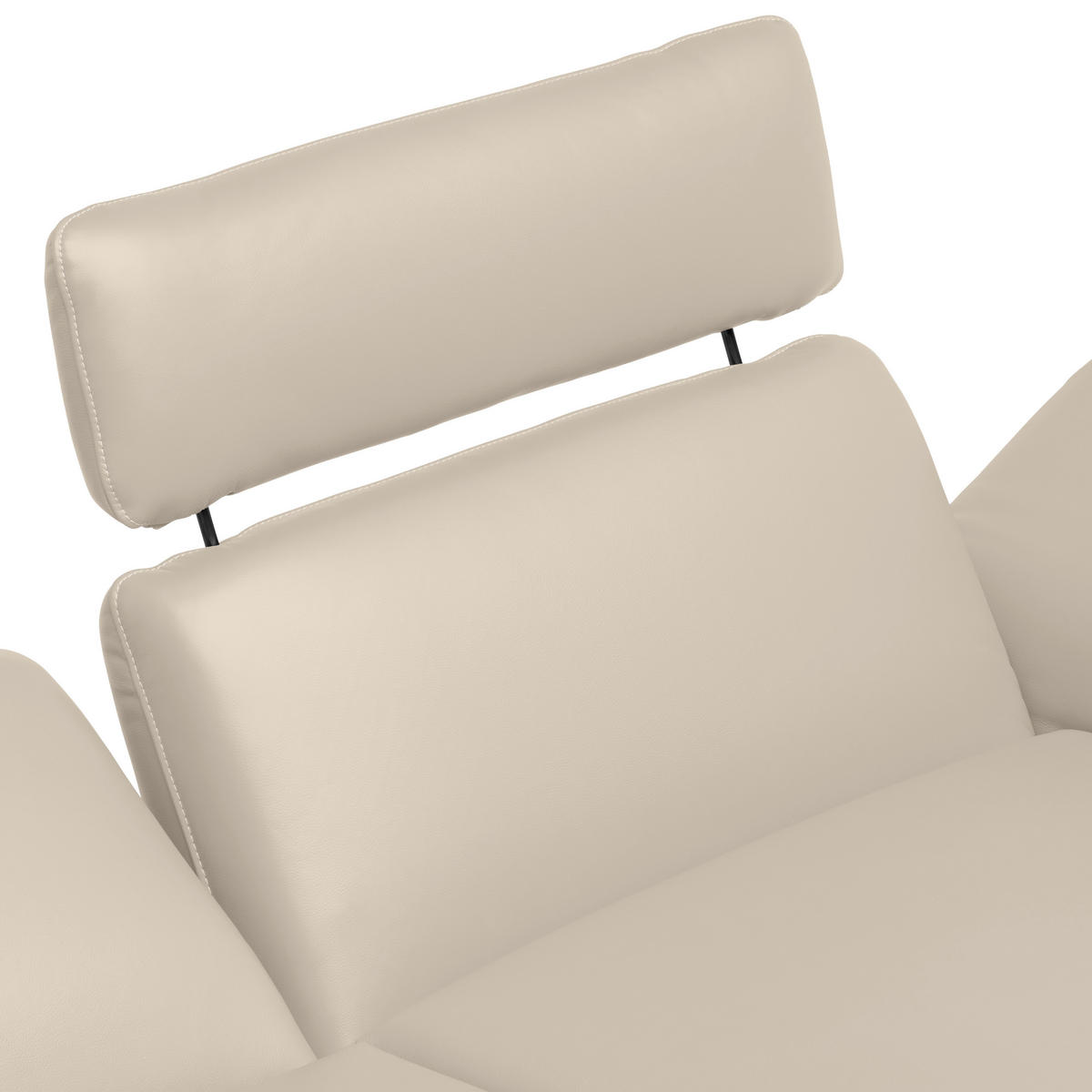 ECKSOFA in Echtleder Ecru  - Ecru/Beige, Design, Leder/Metall (239/150cm) - Koinor