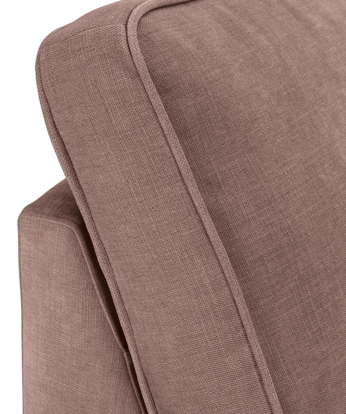 ECKSOFA Flachgewebe Altrosa  - Schwarz/Altrosa, Modern, Kunststoff/Textil (228/307cm) - Carryhome