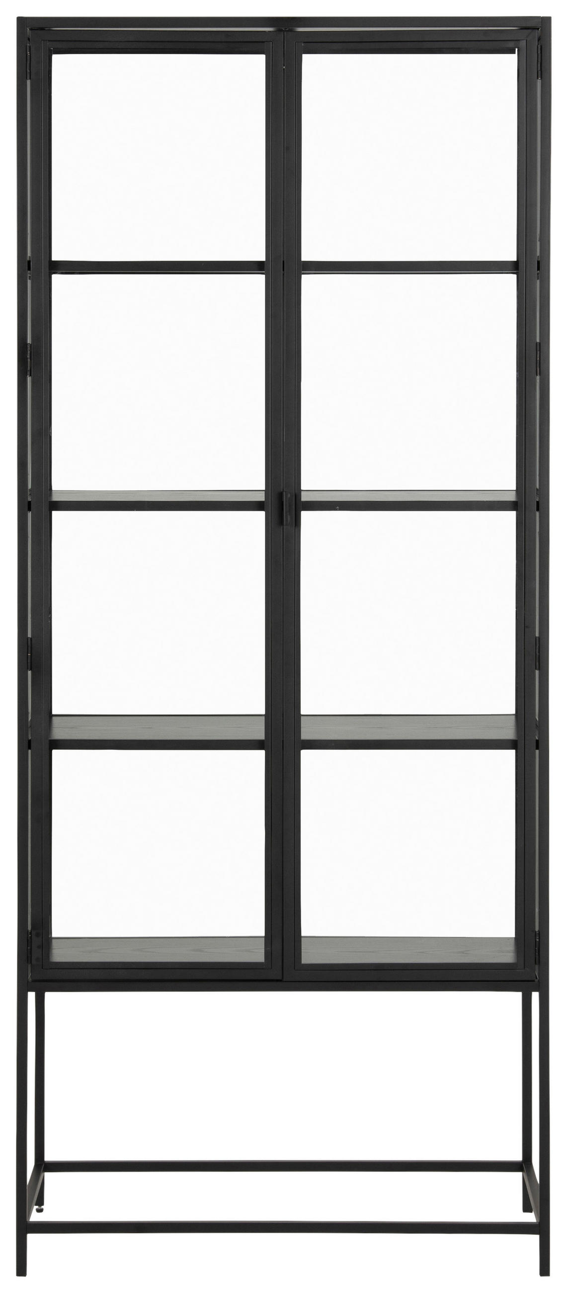 VITRINE  in Schwarz  - Schwarz, Trend, Glas/Holzwerkstoff (77/185,6/35cm)