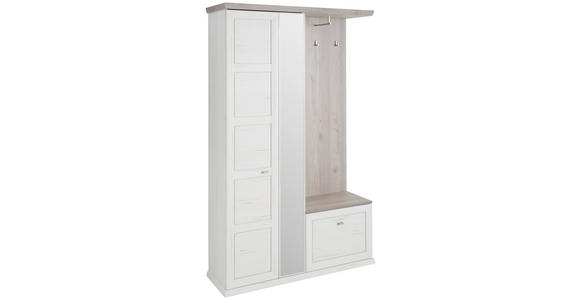 GARDEROBE 123/196,7/38,5 cm  - Grau/Pinienfarben, LIFESTYLE, Holzwerkstoff (123/196,7/38,5cm) - Hom`in