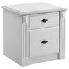 NACHTSCHRANK 53/53/46 cm Kiefer massiv  - Weiß/Kupferfarben, ROMANTIK / LANDHAUS, Holz/Metall (53/53/46cm) - Boxxx
