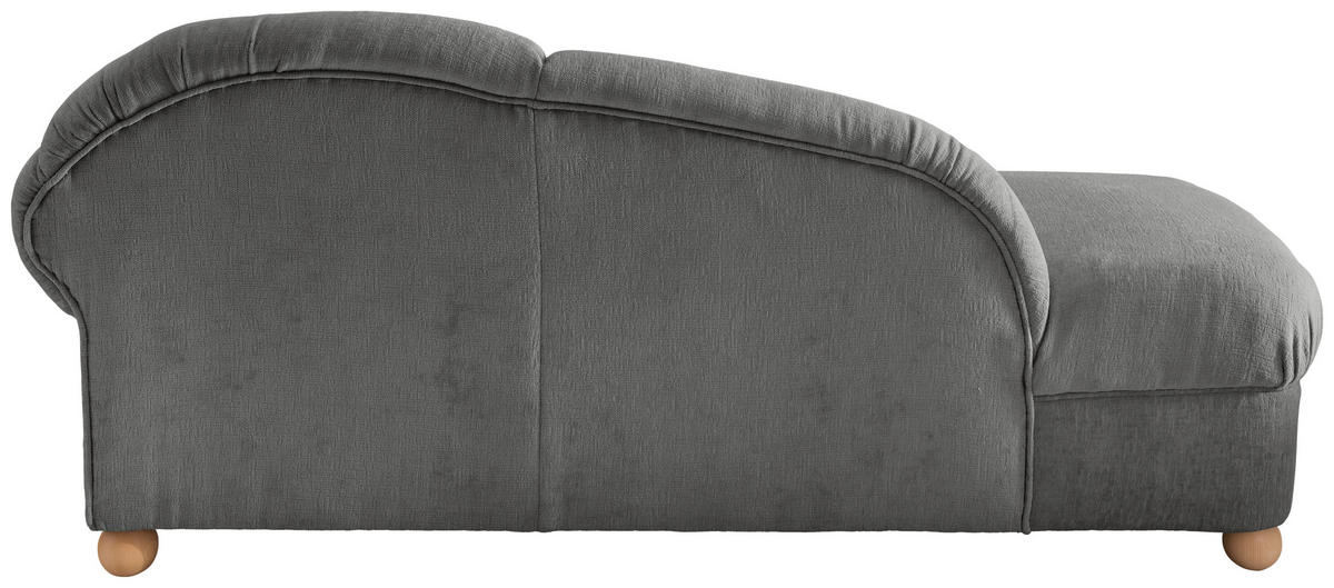 OTTOMANE in Mikrofaser Graubraun  - Wildeiche/Graubraun, KONVENTIONELL, Holz/Textil (190/84/86cm) - Livetastic