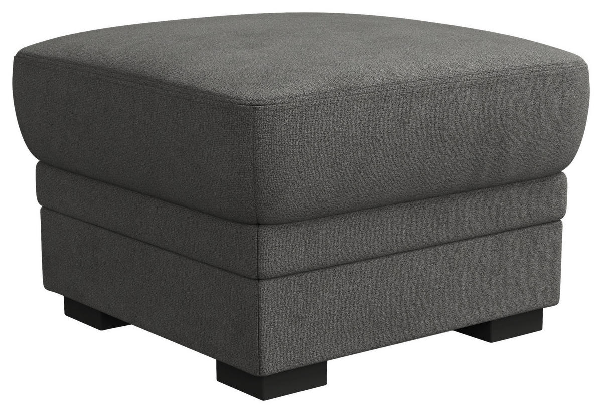 HOCKER in Textil Anthrazit  - Anthrazit/Schwarz, Basics, Kunststoff/Textil (68/45/68cm) - MID.YOU