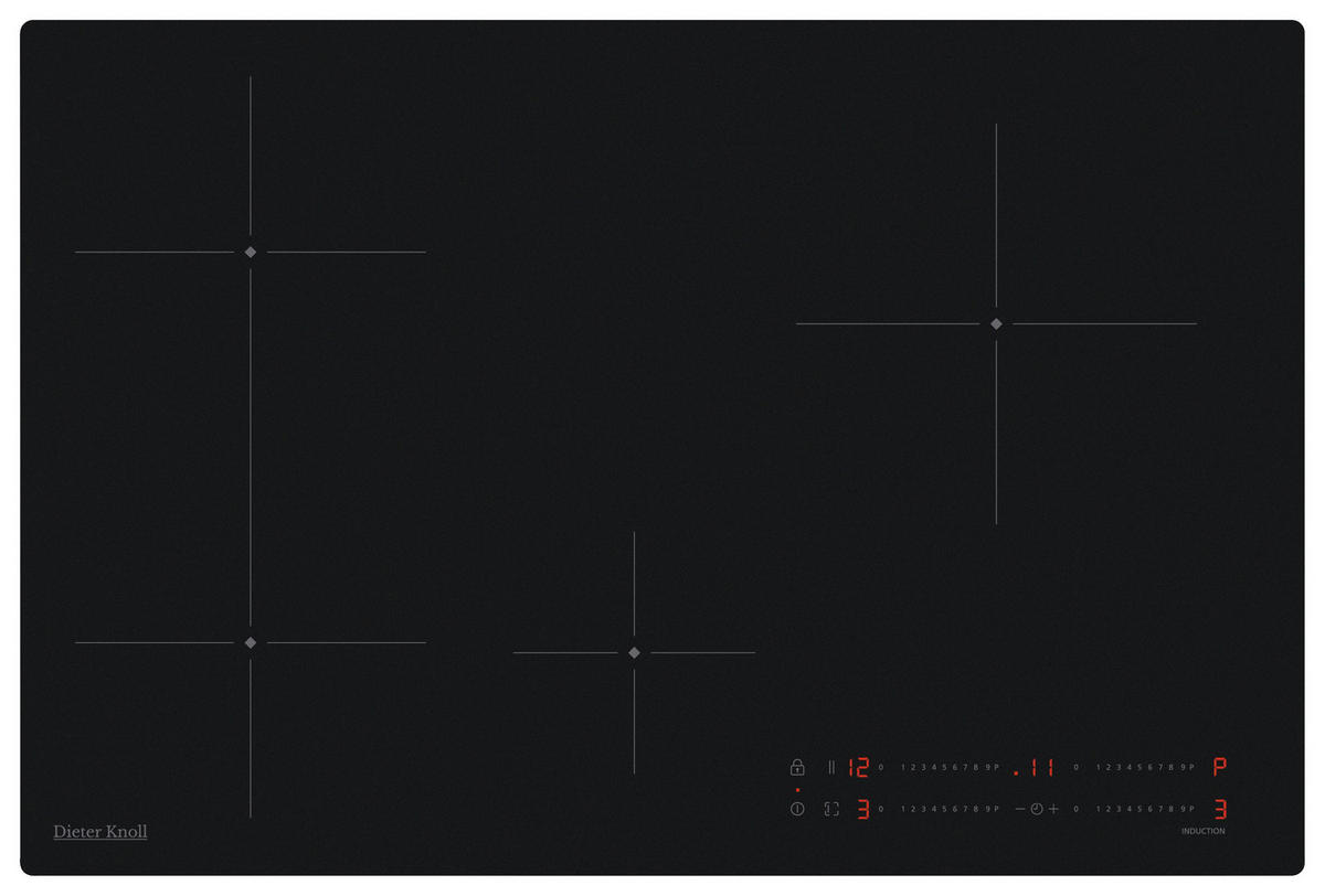 INDUKTIONSKOCHFELD DKEI8470IM  - Schwarz, Basics, Glas/Metall (77,7/4,9/51cm) - Dieter Knoll